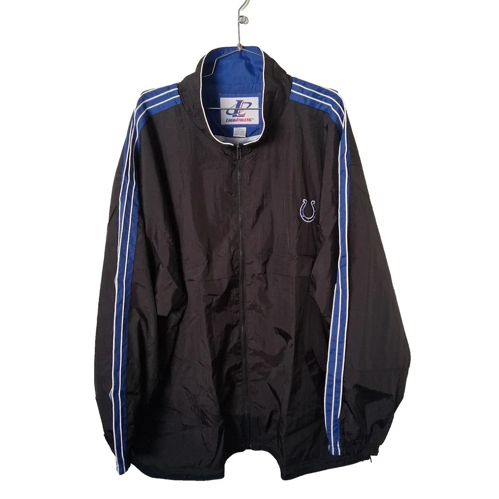 NOS Vintage 90s Indianapolis Colts Logo Athletic Full Zip Windbreaker Men's XL